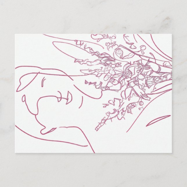 Postal Girl with a Bouquet (Anverso)