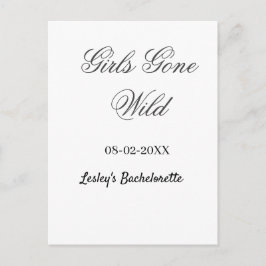 Postal Girls Gone wild Bachelorette party name date bride