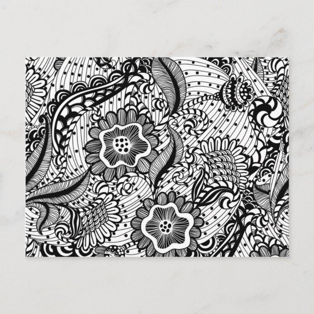 Postal Girly Abstract Floral (Anverso)