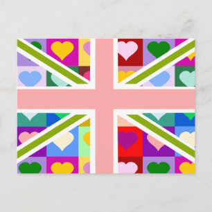 Postal Girly Hearts Union Jack