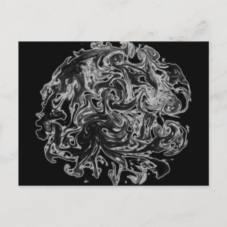 Postal Giro de tinta negra y blanca