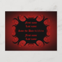 Giros góticos de color rojo oscuro y negro Salven 