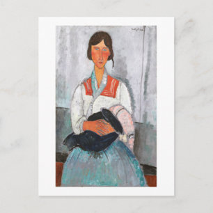 Postal Gitana con bebé, Modigliani