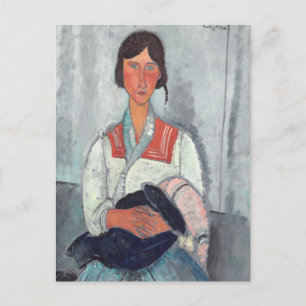 Postal Gitana con bebé por Amedeo Modigliani