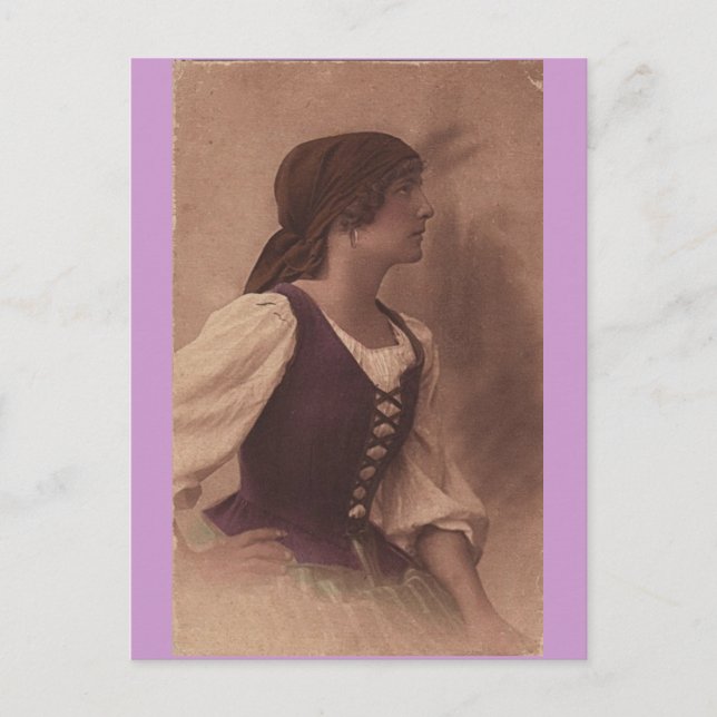 postal gitana victoriana (Anverso)