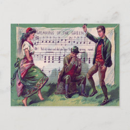 Postal Gitanos irlandeses bailando la giga del verde