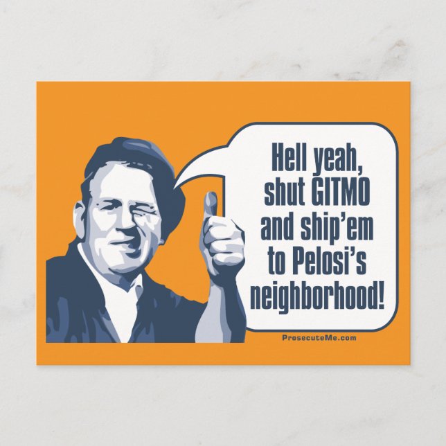 Postal Gitmo de cierre: trabajador sarcástico (Anverso)