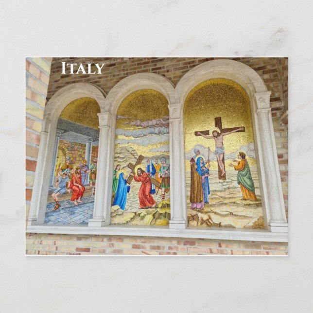 Postal Giulianova Italia Mosaico foto de viaje (Anverso)