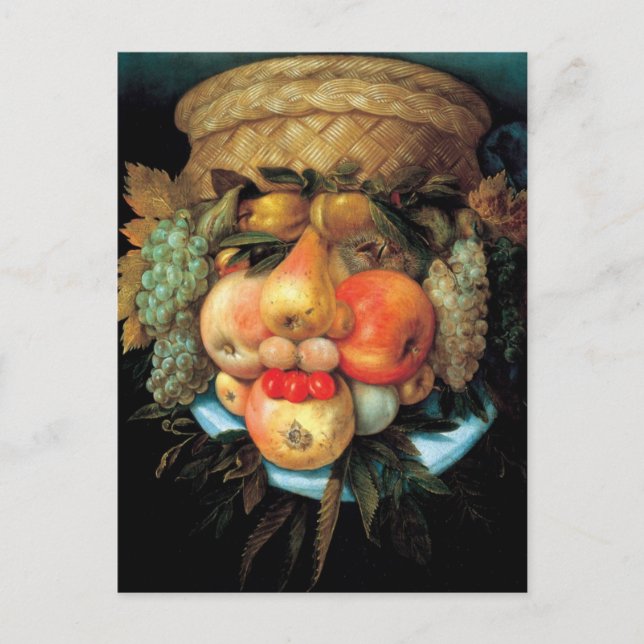 Postal Giuseppe Arcimboldo - Cesta de frutas (Anverso)