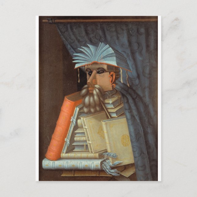 Postal Giuseppe Arcimboldo - La bibliotecaria (Anverso)