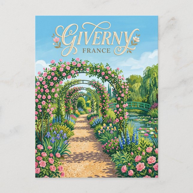 Postal Giverny Francia (Anverso)