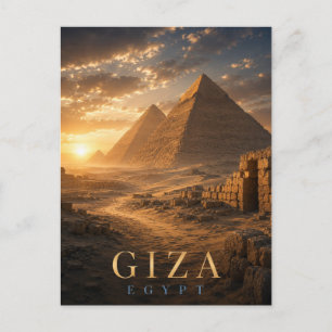 Postal Giza Egipto Pirámides de Giza REALMS