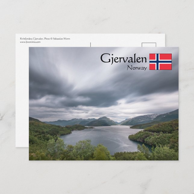 Postal Gjervalen Noruega (Anverso / Reverso)