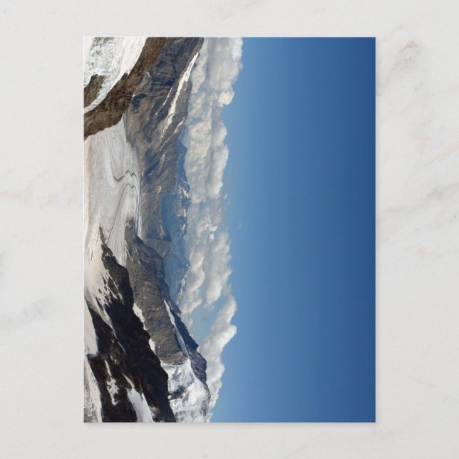 Postal Glaciar Aletsch en Jungfrau, Suiza (Anverso)