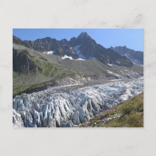 Postal Glaciar de los Alpes Franceses