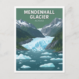 Postal Glaciar Mendenhall Juneau Alaska