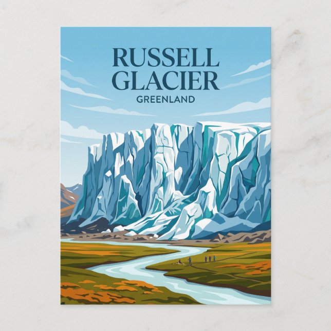 Postal Glaciar Russell Groenlandia (Anverso)