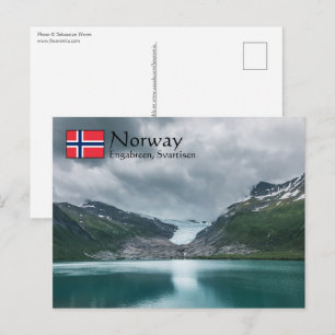 Postal Glaciar Svartisen Noruega