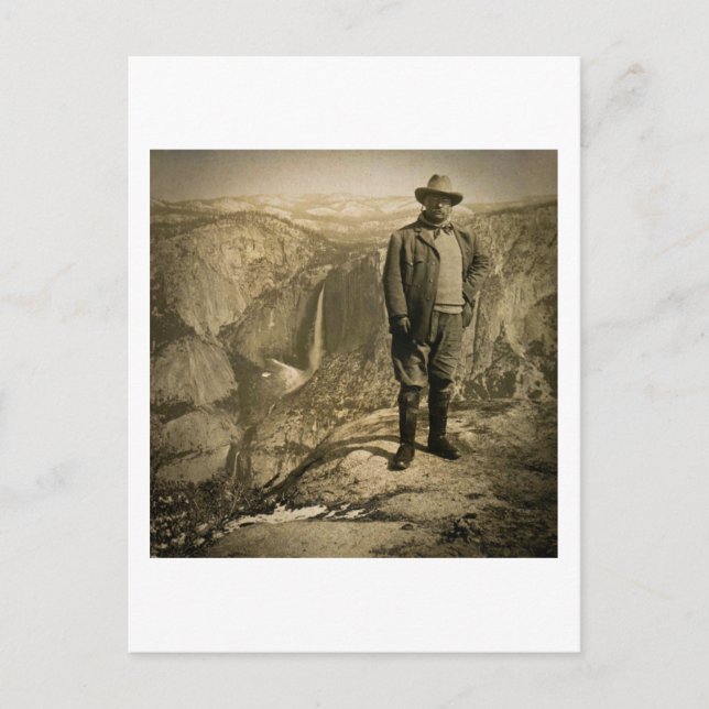 Postal Glaciar Teddy Roosevelt Point Yosemite Valley (Anverso)