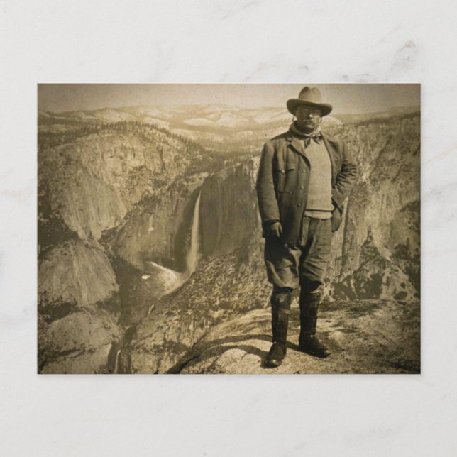 Postal Glaciar Teddy Roosevelt Point Yosemite Valley (Anverso)