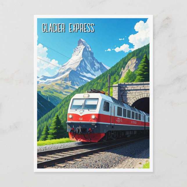 Postal Glacier Express Suiza Matterhorn (Anverso)