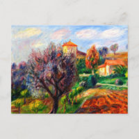 Glackens - La ladera de la colina con olivos