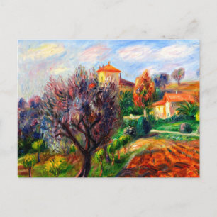 Postal Glackens - La ladera de la colina con olivos