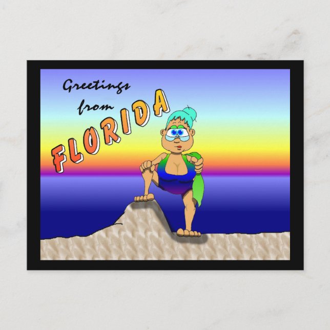 Postal Gladys de vacaciones (Anverso)