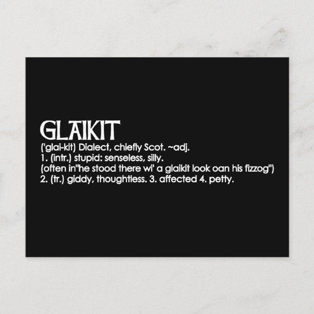 Postal Glaikit (Anverso)