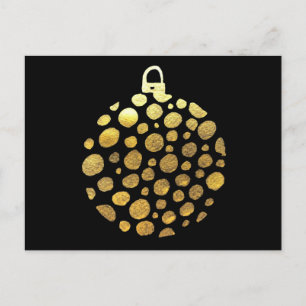 Postal Glam de Navidades baubles de oro