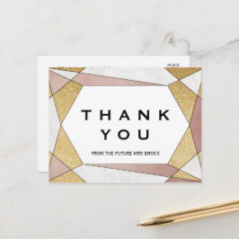 Postal Glam Geometric Diamond Gracias