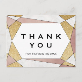 Postal Glam Geometric Diamond Gracias