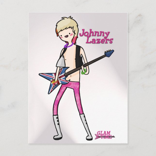 Postal Glam Time Johnny postcard (Anverso)