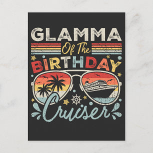 Postal Glamma de las vacaciones de crucero de cumpleaños