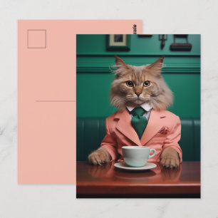 Postal Glamoroso gato bengalí