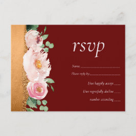 Postal Glamour Girly Boda Rosa de presupuesto de LeahG