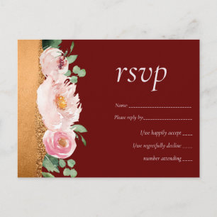 Postal Glamour Girly Boda Rosa de presupuesto de LeahG