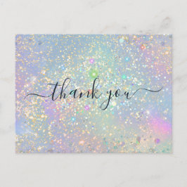Postal Glamour holográfico destellos elegante brillo grac