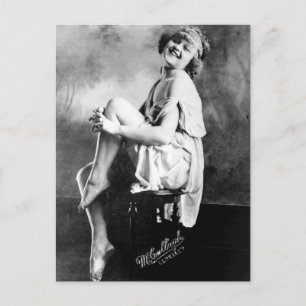 Postal Glamour vintage perfecto Chica Foto 1909