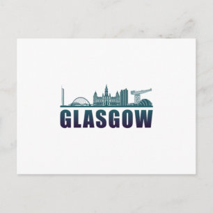 Postal Glasgow City Cityscape Skyline Funny Gift Idea