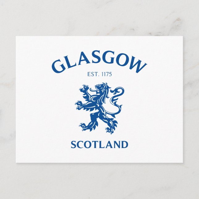 POSTAL GLASGOW, ESCOCIA (Anverso)