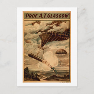 Postal Glasgow Poster de teatro de globo aerostático de c