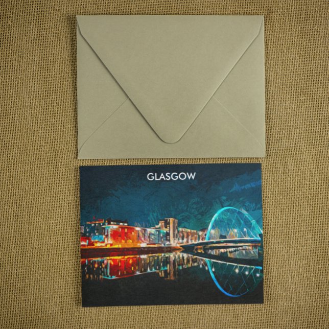 Postal Glasgow Scotland UK Oil Paint City (glasgow scotland uk oil paint)