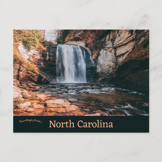 Postal Glass Falls North Carolina (Anverso)
