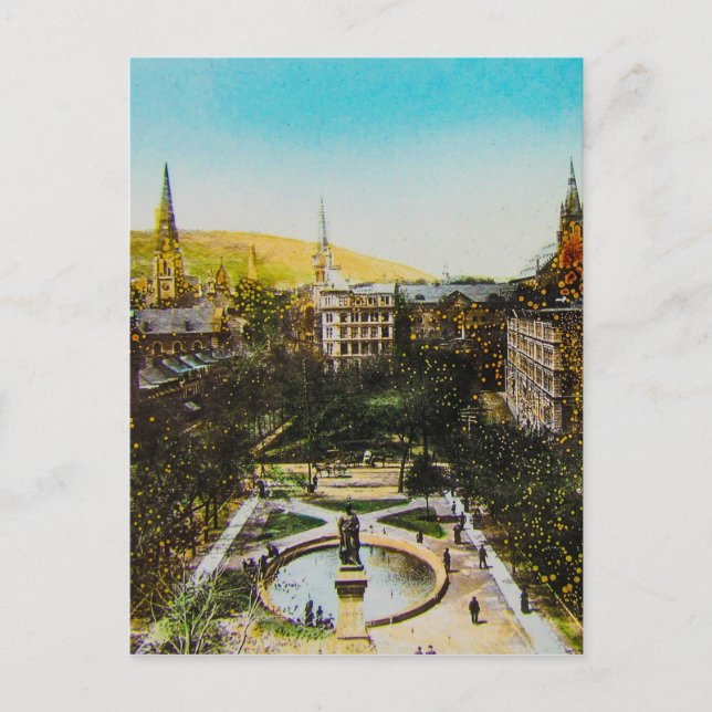 Postal Glass Magic Lantern Slide MONTREAL 1890 Canadá (Anverso)