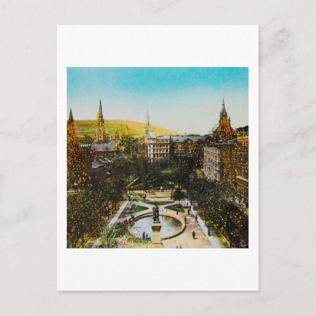 Postal Glass Magic Lantern Slide MONTREAL 1890 Canadá (Anverso)