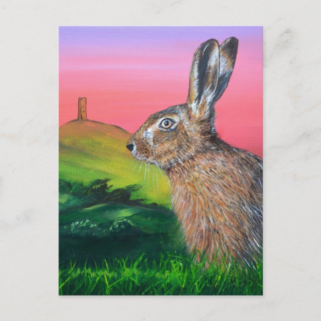 Postal Glastonbury Hare (Anverso)