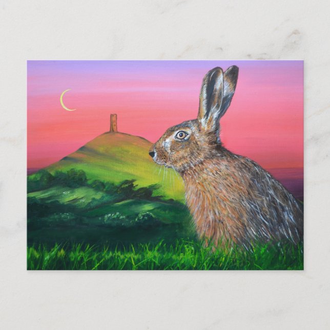 Postal Glastonbury Hare (Anverso)