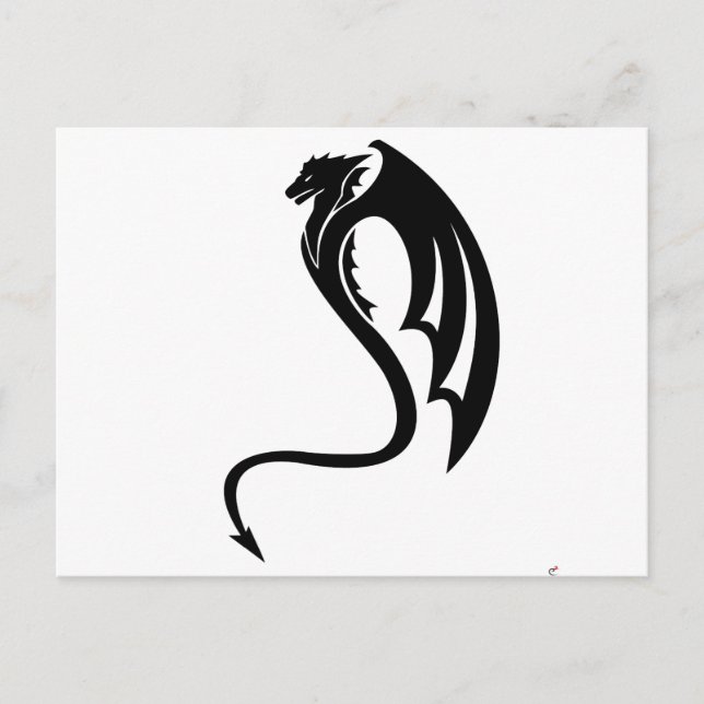 Postal Glaurung, el dragón negro (Anverso)