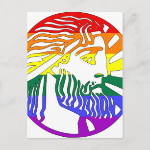 Postal GLBT Dios mitológico